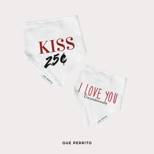 Bandana KISS 25¢ & I LOVE YOU Unconditionally - Colección LOVE