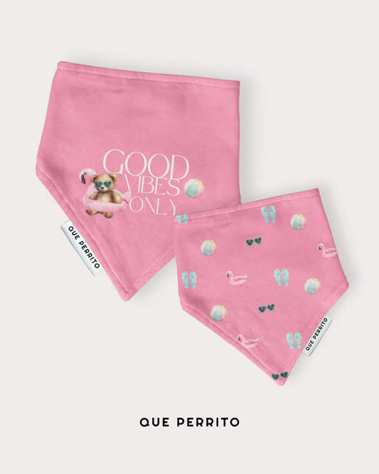 Bandana Good Vibes PINK- Colección BASICS